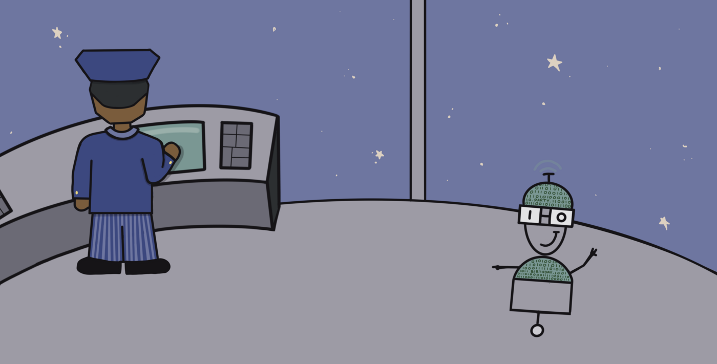 Illustrated page from V-ector's Surprise Problem